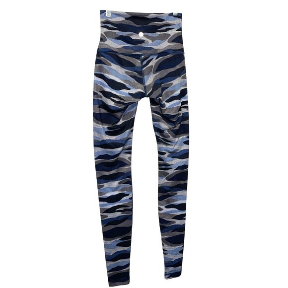 NWOT Lululemon Wunder Under Hi-Rise Pant 31" Luon Camo Navy Yoga Leggings 4 - Picture 4 of 8
